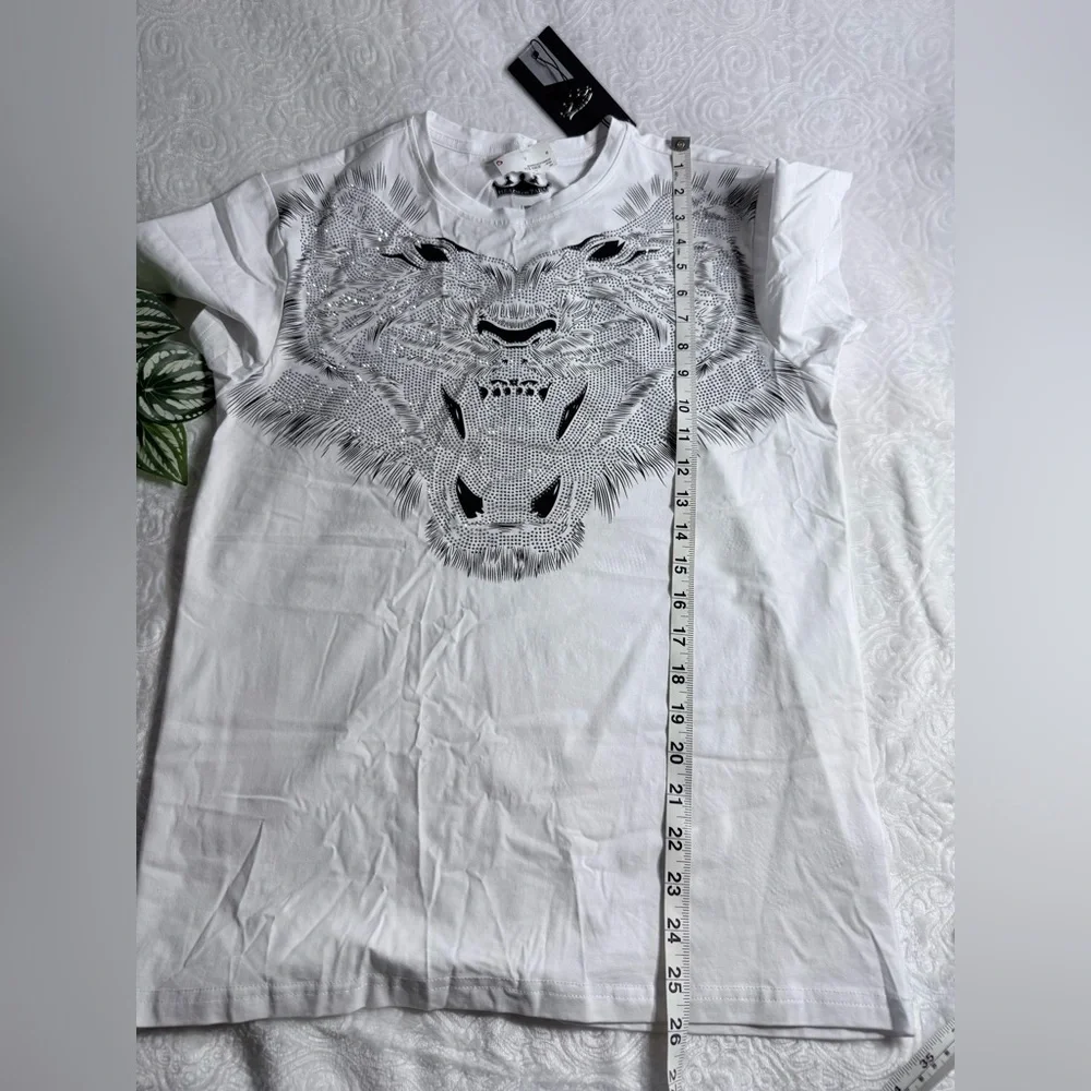 Heads Or Tails Tiger Graphic Tee White Size S NWT Streetwear